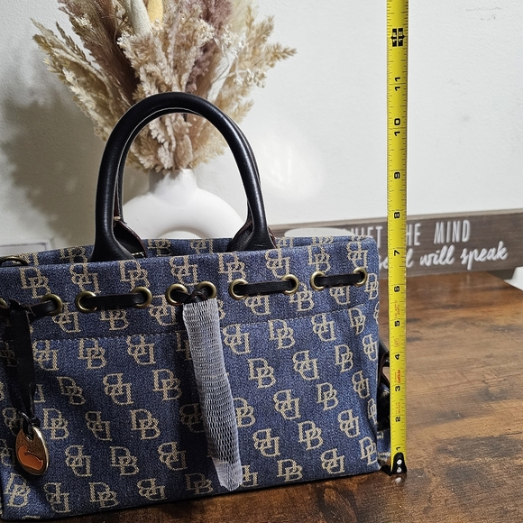 Dooney & Bourke Denim Monogram Handbag - Picture 10 of 14